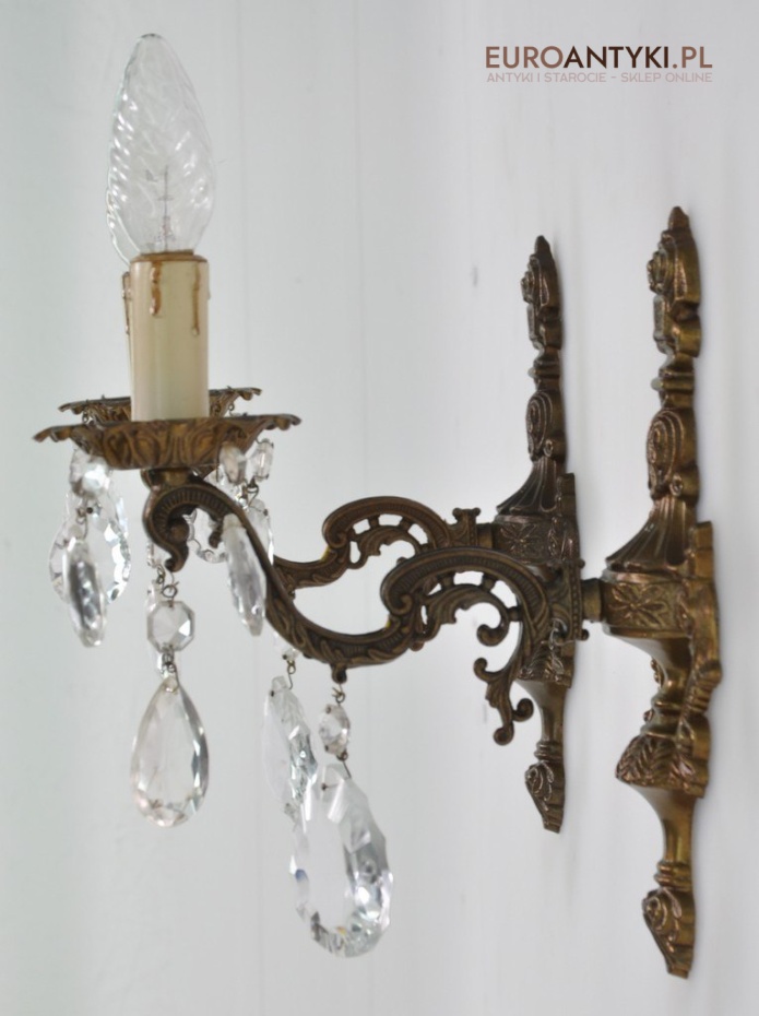 2 kinkiety z kryształami